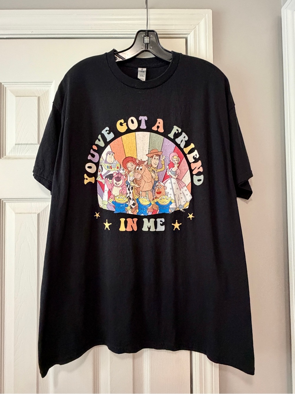 Gildan Black Womens Toy Story 'You've Got a Friend in Me' Graphic Tee